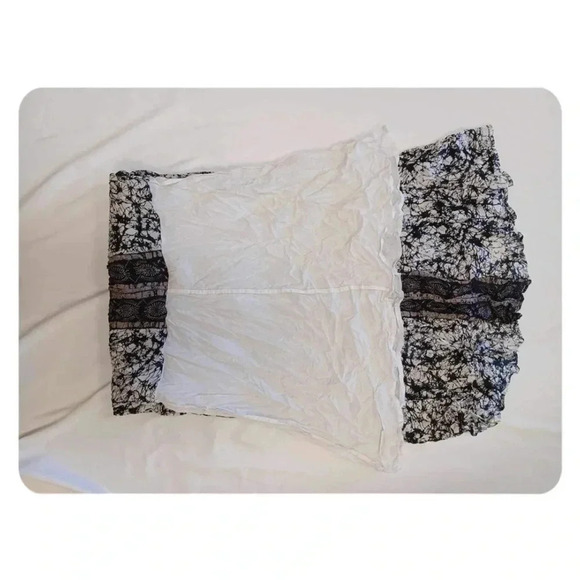 Free People Print Sheer Chiffon Cold Shoulder  MIDI Dress Size Small - Picture 4 of 10